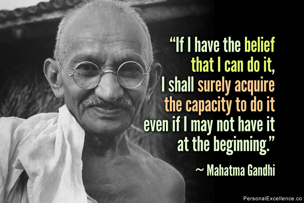 Gandhi Pic with Quote