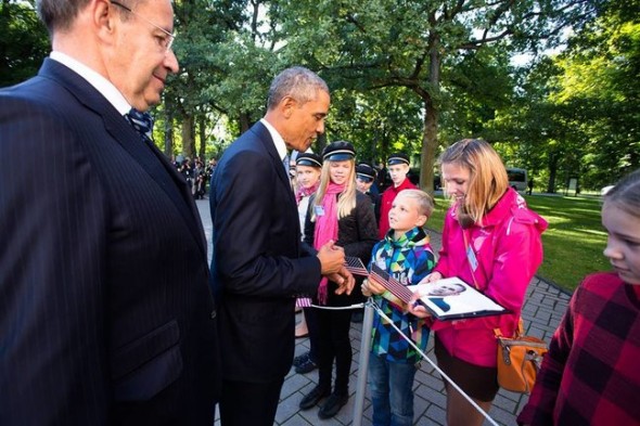 Two leaders with Estonian school boy