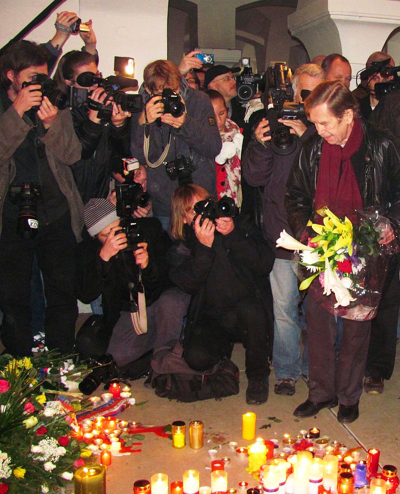 Havel, at the 21st celebration of the Velvet Revolution (Photo by David Sedlecký. (Source: http://en.wikipedia.org)