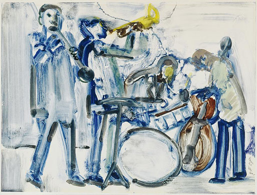 Romare Bearden, Zach Whyte's Beau Brummell Band, 1980.