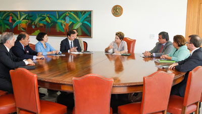 Brazilian President Dilma Rousseff meeting with CPJ representatives. Source: CPJ 