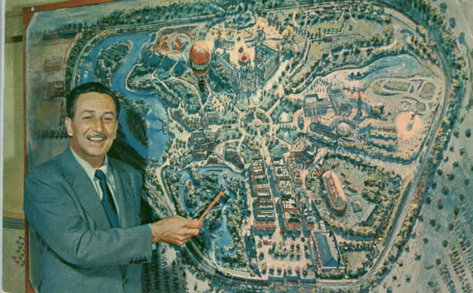 Walt Disney and the project of his park. 
