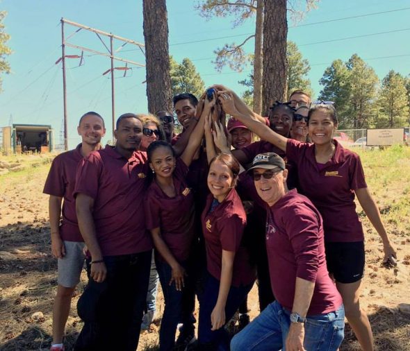 Hubert Humphrey fellows during a retreat to Arizona