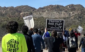 Prayer run to save the San Carlos Apache sacred site arrives at Oak Flat on February, 2023