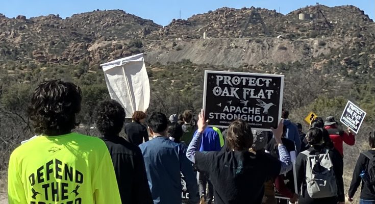 Prayer run to save the San Carlos Apache sacred site arrives at Oak Flat on February, 2023